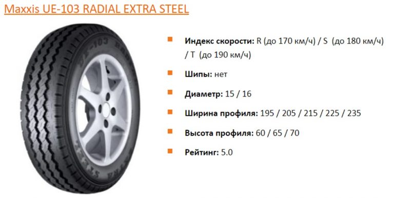 Maxxis UE-103 RADIAL EXTRA STEEL